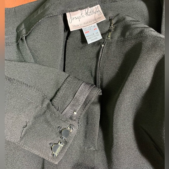 Joseph Ribkoff | Black Button Detail Dress Pants - 16 - Picture 4 of 5